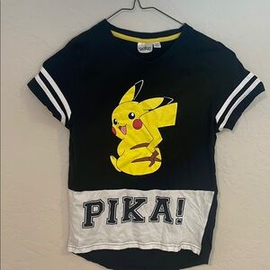 Black and White Pikachu Kids T-Shirt